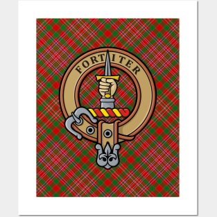 Clan MacAlister Crest over Tartan Posters and Art